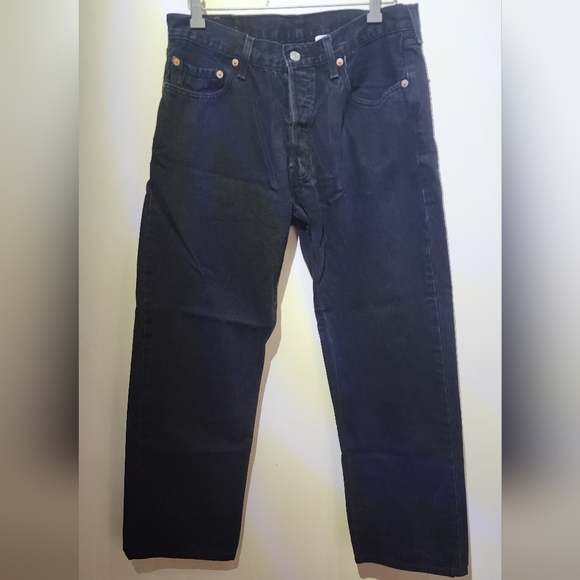 2x Men's Vintage Levi's 501 Black W34 L32 - Picture 10 of 13